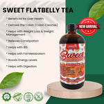 Sweet Flat Belly Tea, Plant-Based Herbal Blend, 16 oz - Natural Weight Management Solution
