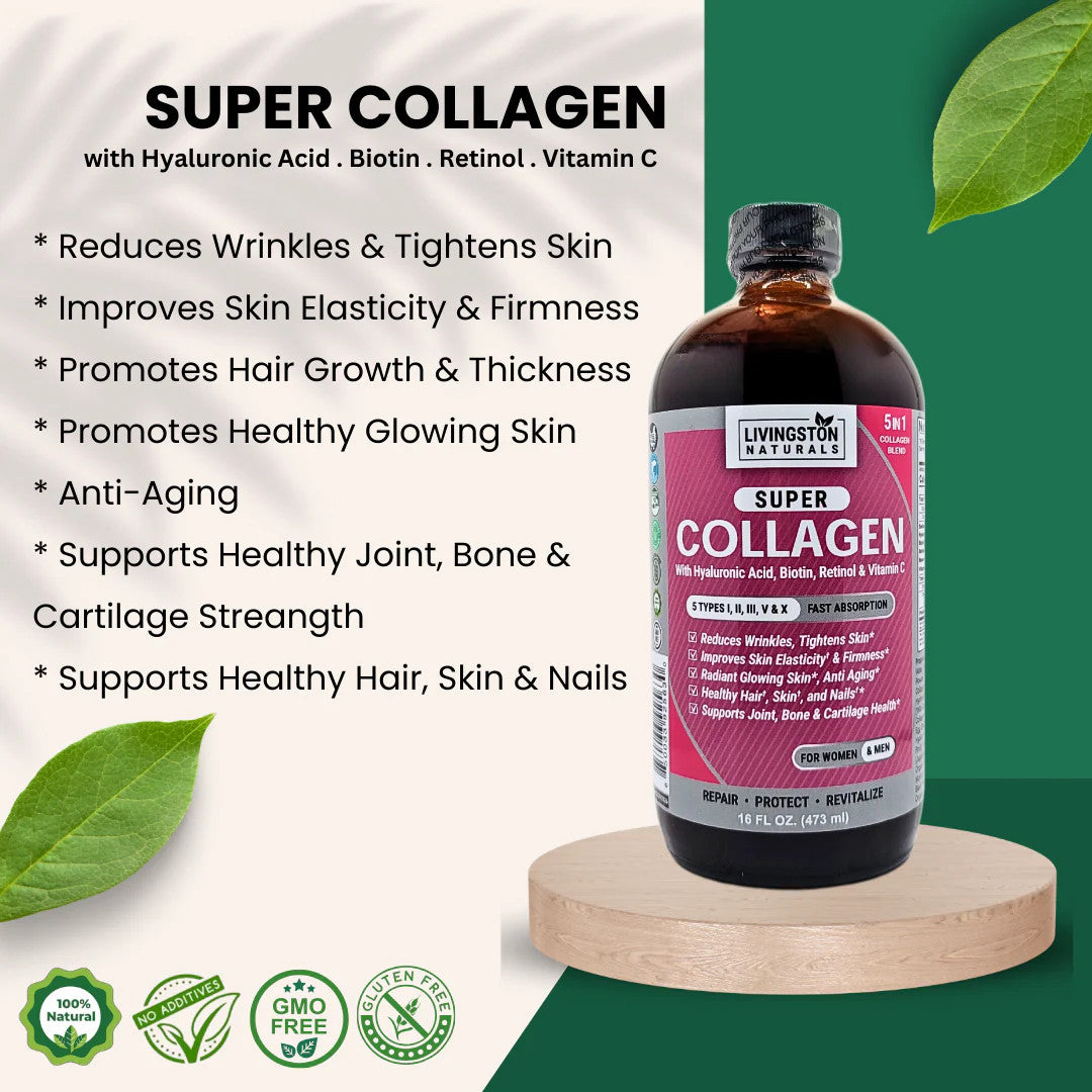 Super Collagen 5-in-1 Blend - 16 oz Multi-Collagen Supplement