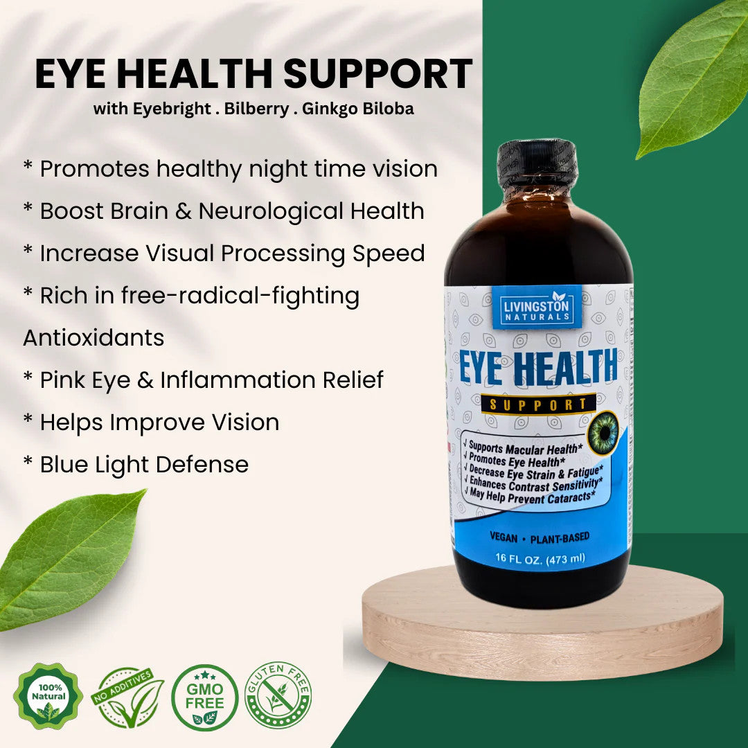 EYE HEALTH Support Supplement, Plant-Based Formula for Vision Wellness, 16 oz