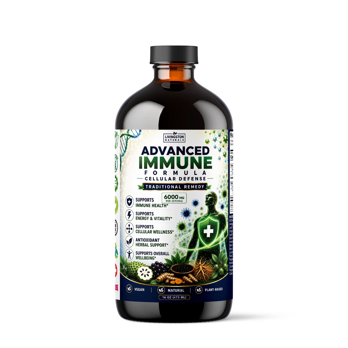 Advanced Immune Formula 16 oz – Liquid Herbal Supplement for Immune System Support
