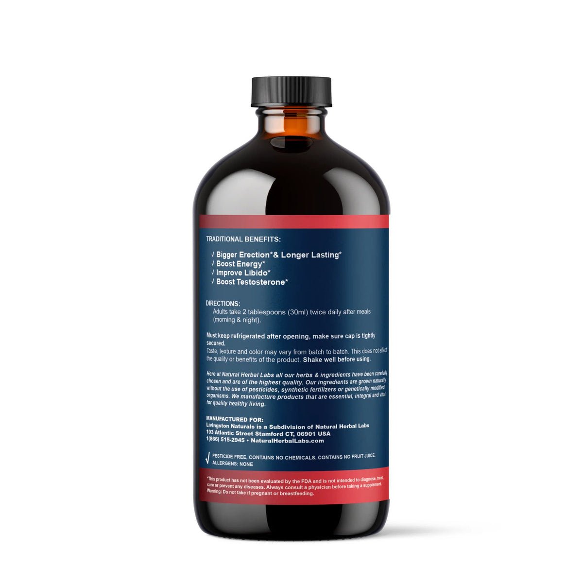 Bigger & Harder Maximum Strength Natural Herbal Supplement - 16 oz / 1 lb