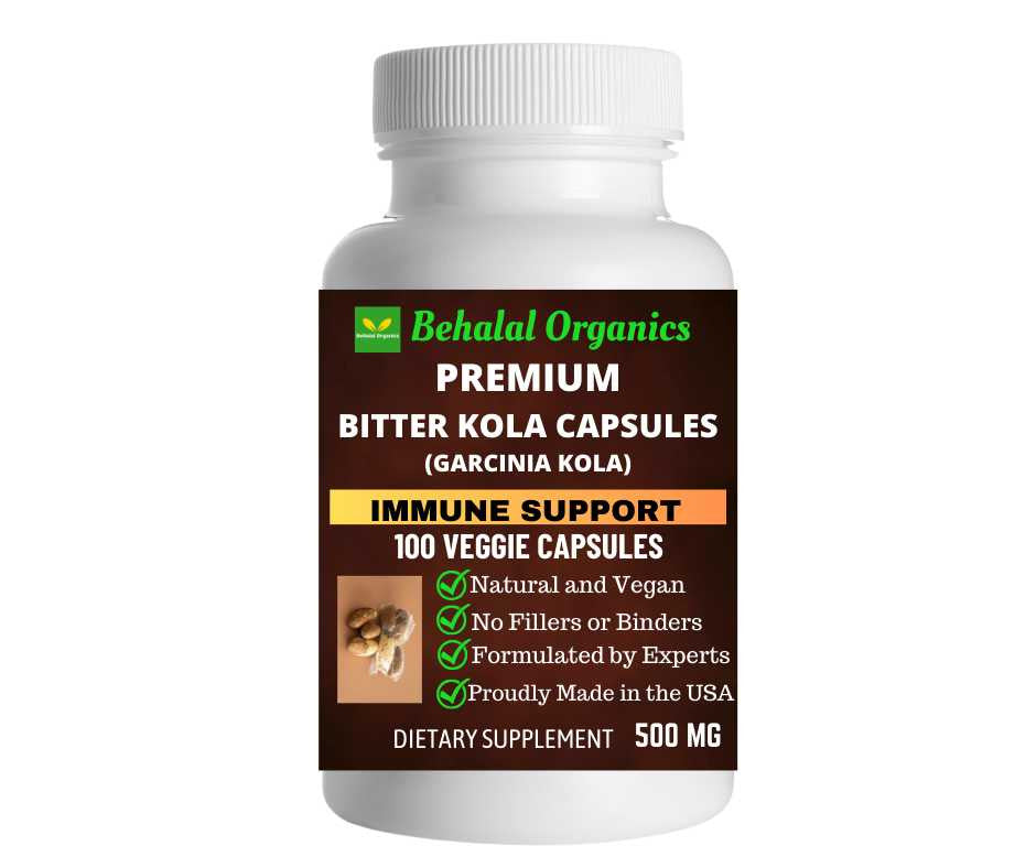 Bitter kola 100 Quick Release Capsules - 500mg Per Capsule Behalal Organics