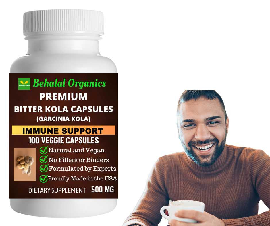 Bitter kola 100 Quick Release Capsules - 500mg Per Capsule Behalal Organics