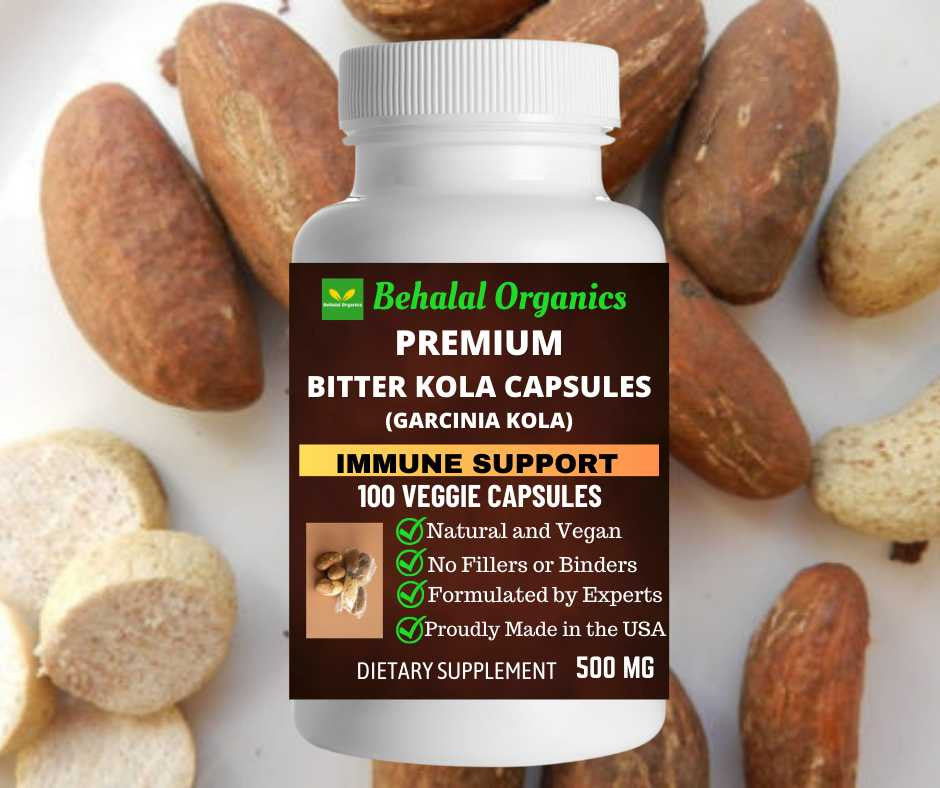 Bitter kola 100 Quick Release Capsules - 500mg Per Capsule Behalal Organics