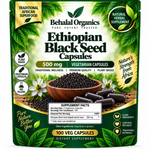 Ethiopian Black seed 500mg vegetarian capsules made fresh ( Nigella Sativa )