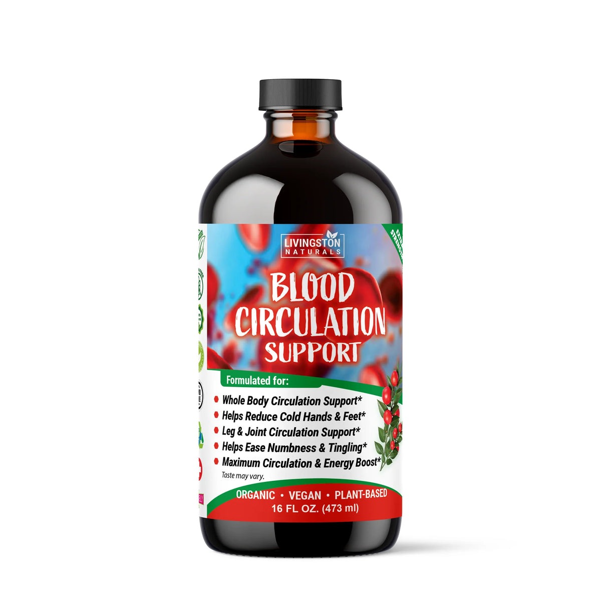 Blood Circulation Formula 16 oz – Liquid Herbal Supplement for Circulatory Wellness