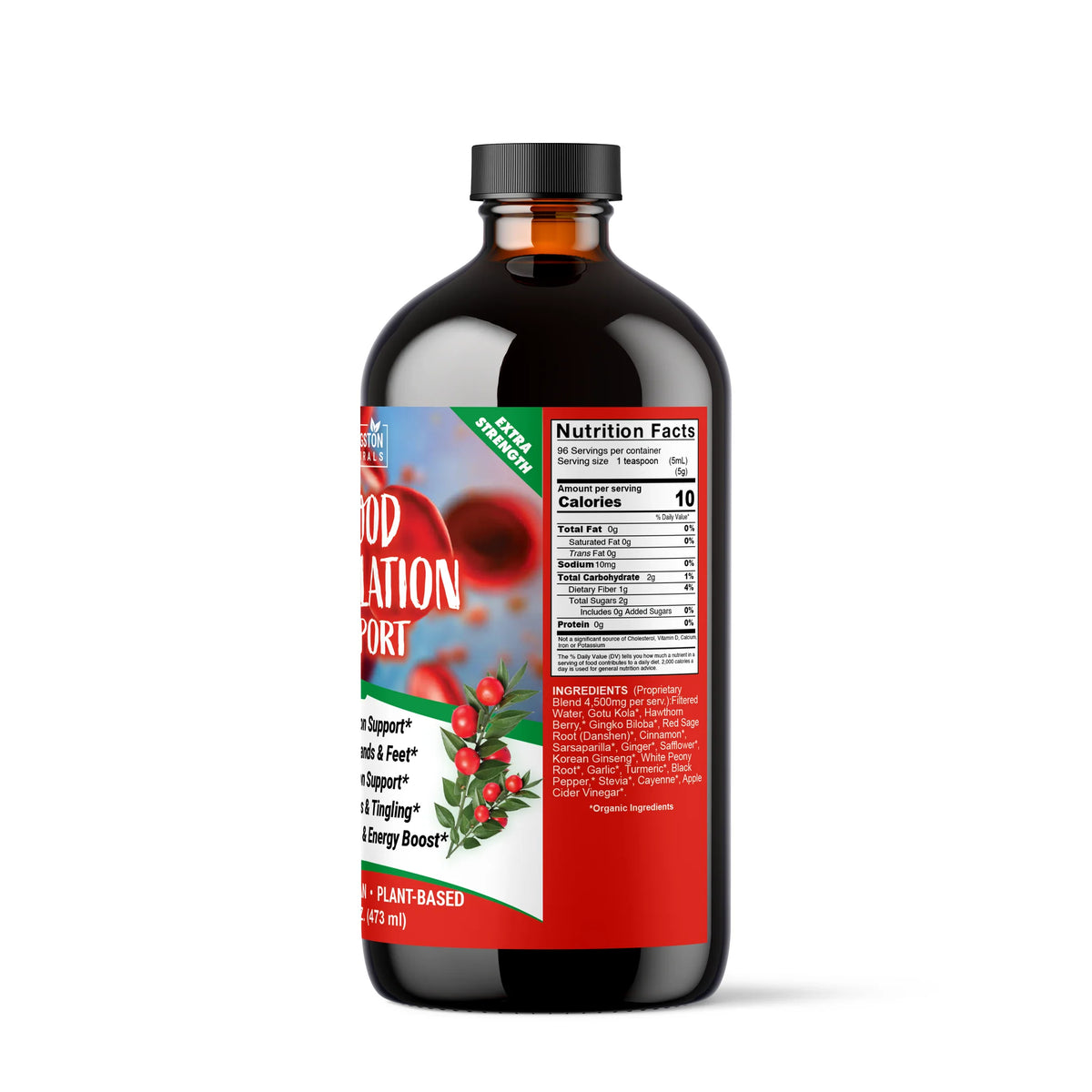 Blood Circulation Formula 16 oz – Liquid Herbal Supplement for Circulatory Wellness