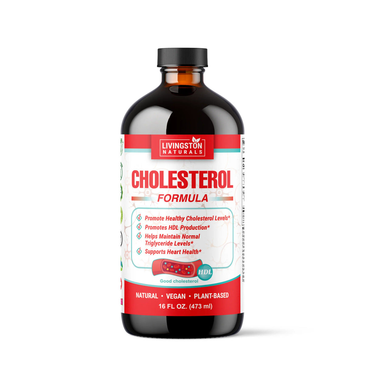 Plant-Based Cholesterol Formula, 16 oz - Herbal Supplement for Heart Health