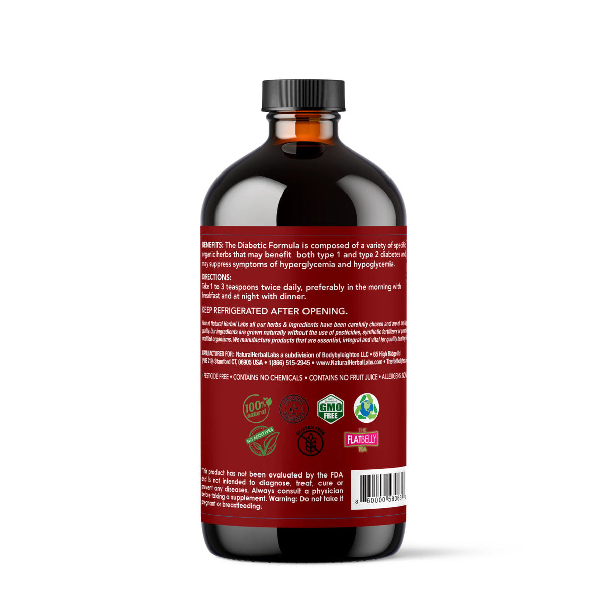Diabetes Support Herbal Beverage 16oz - Natural Herbal Drink for Blood Sugar Balance