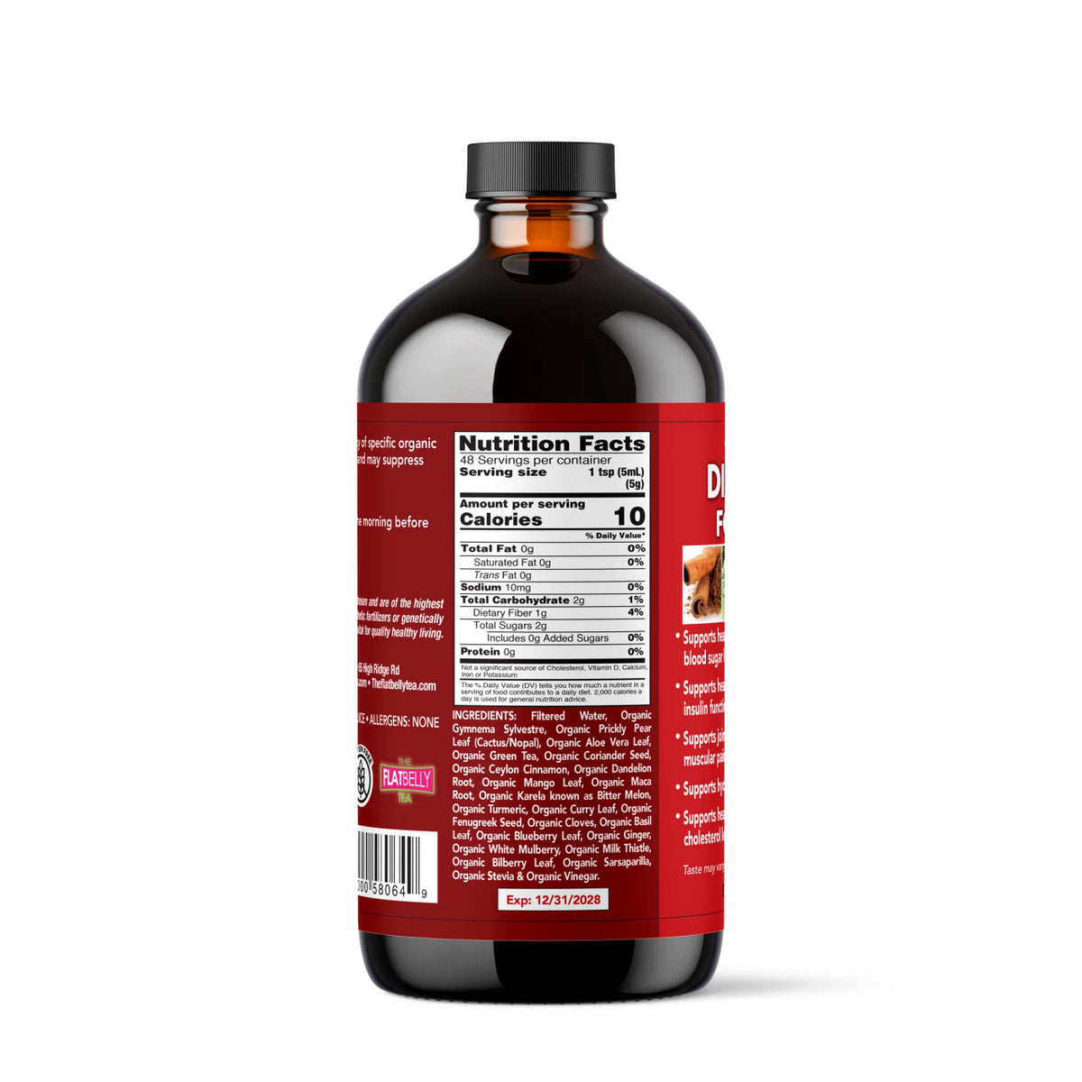 Diabetes Support Herbal Beverage 16oz - Natural Herbal Drink for Blood Sugar Balance