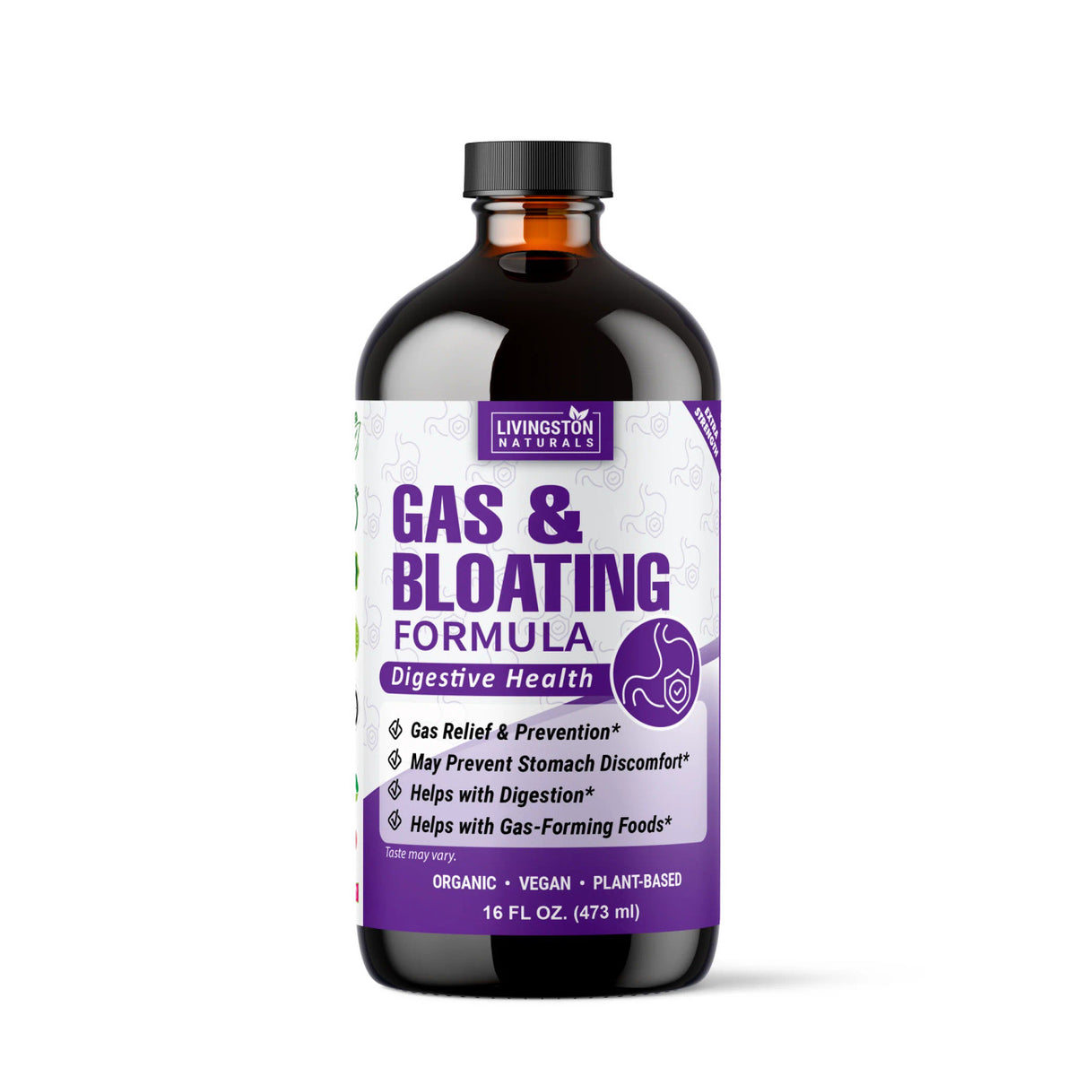 Plant-Based GAS & BLOATING Relief Formula, 16 oz - Herbal Digestive Support