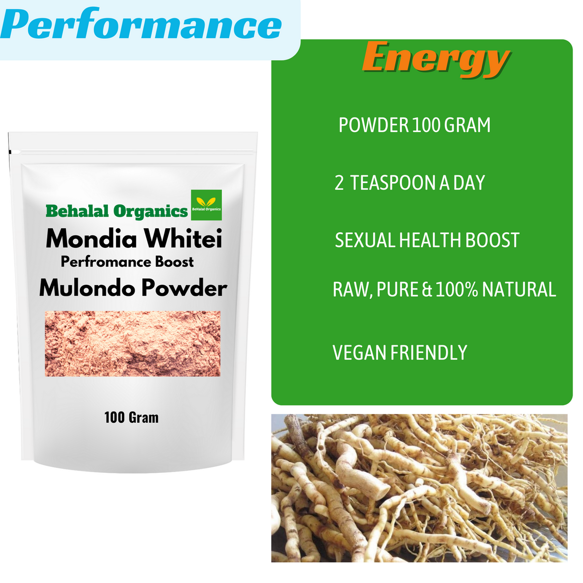 Mondia Whitei Powder Behalal organics