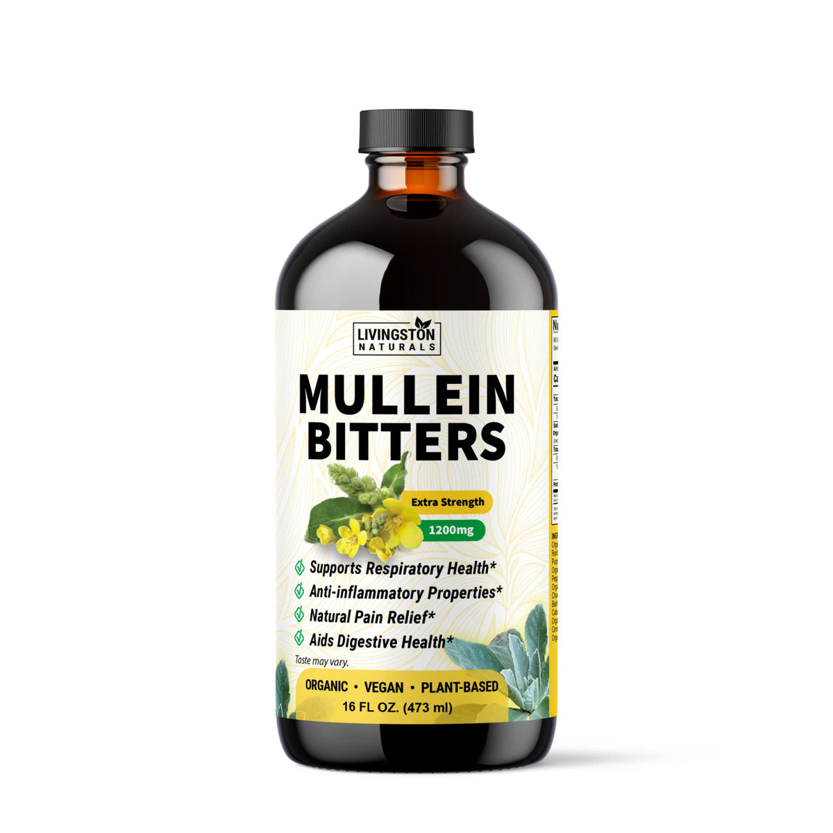 Mullein Bitters Plant-Based Superfood 16oz - Herbal Digestive Support