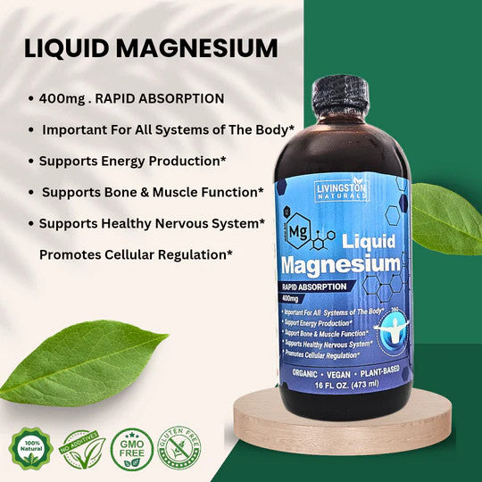 Liquid Magnesium, Plant-Based Superfood Supplement
