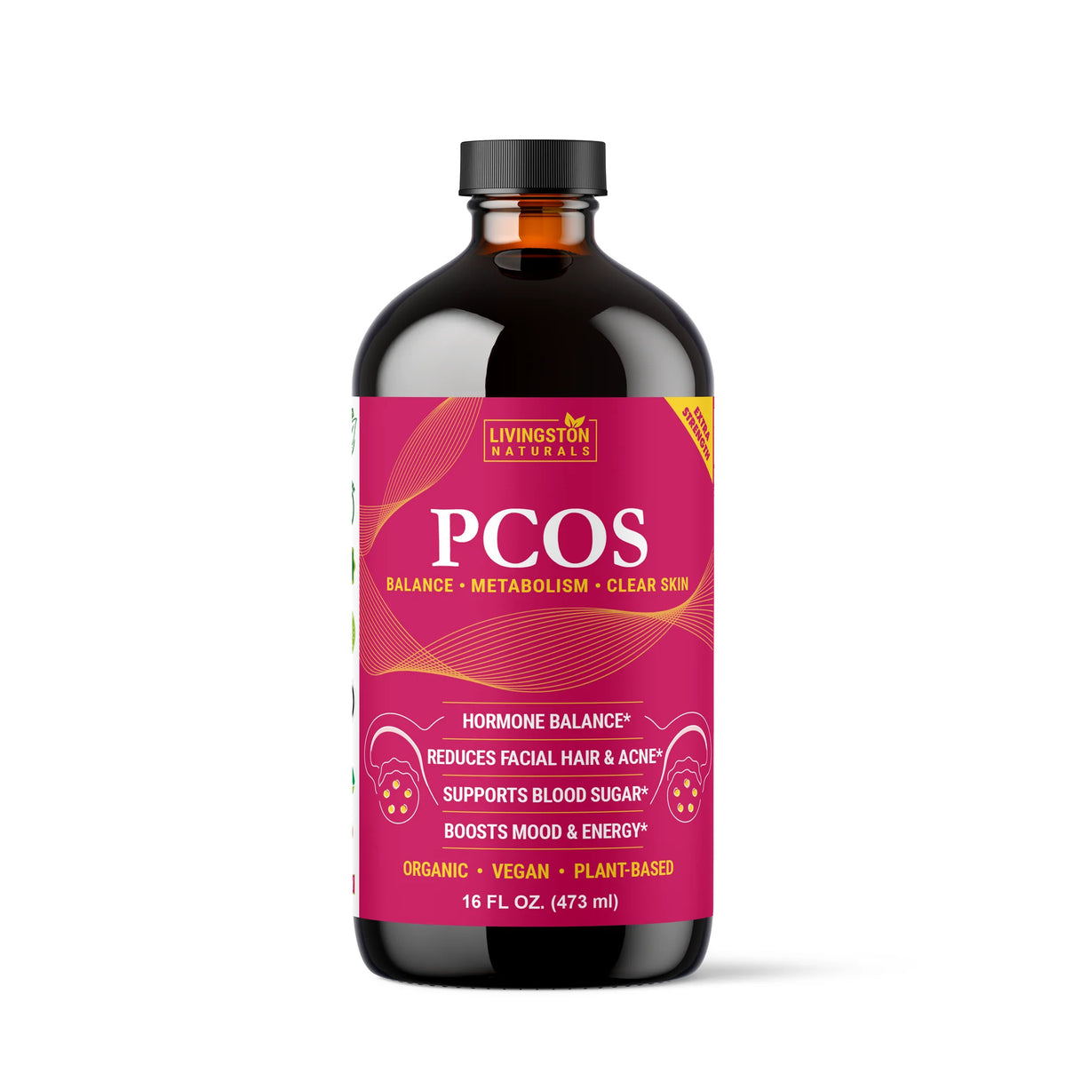 PCOS Herbal Supplement 16 oz – Liquid Formula for Hormonal and Reproductive Wellness