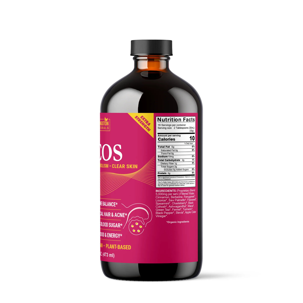 PCOS Herbal Supplement 16 oz – Liquid Formula for Hormonal and Reproductive Wellness