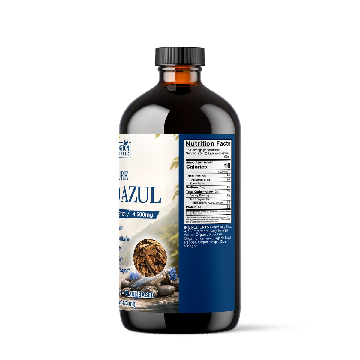 Pure Palo Azul Liquid Herbal Supplement – 16oz | Kidney, Urinary Tract & Antioxidant Support