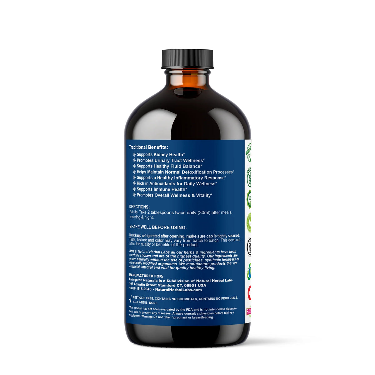Pure Palo Azul Liquid Herbal Supplement – 16oz | Kidney, Urinary Tract & Antioxidant Support