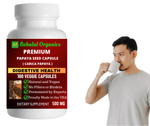 Papaya seed 100 Quick Release Capsules - 500mg Per Capsule Behalal Organics
