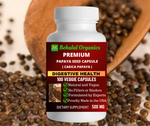 Papaya seed 100 Quick Release Capsules - 500mg Per Capsule Behalal Organics
