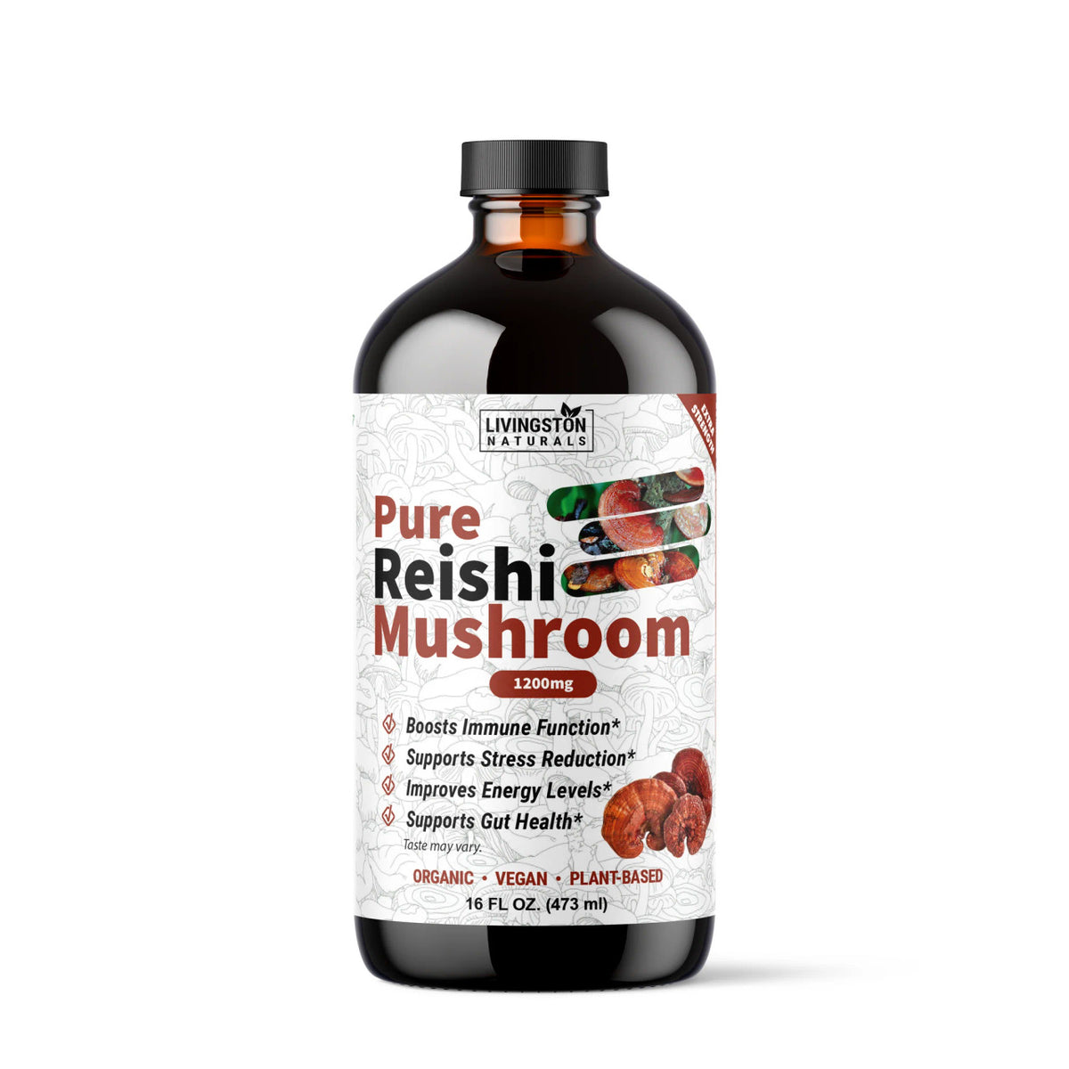 Pure Reishi Mushroom Powder, Plant-Based Superfood, 16 oz