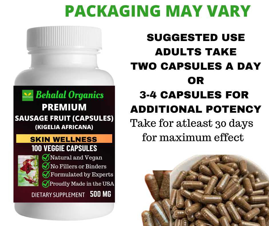 Sausage fruit 100 Quick Release Capsules - 500mg Per Capsule Behalal Organics