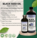 Cold Pressed Black Seed Oil - Edible Nigella Sativa Cumin Extract