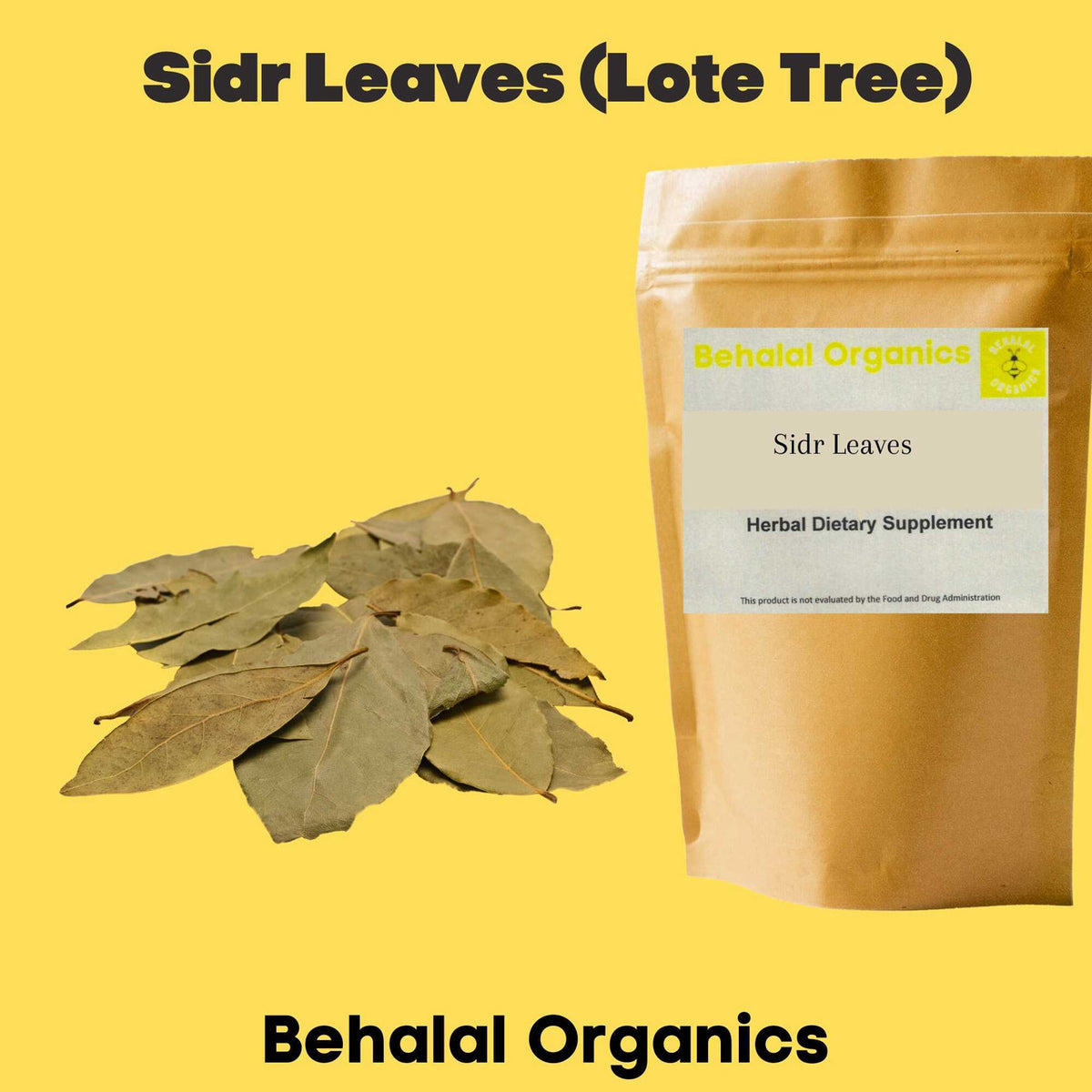 Sidr Leaves, Lote Tree, Jujube Organic, Natural & Health Ruqyah Dried Sidr 