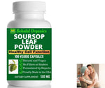 Behalal Organics Naturals Graviola (Soursop) Natural Dietary Supplement. Antioxidant, Immune Support and Digestive Aid. 100 Capsules