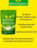 Soursop Graviola Leaf Powder 100% Pure Organic Capsules - Behalal Organics Behalal Organics