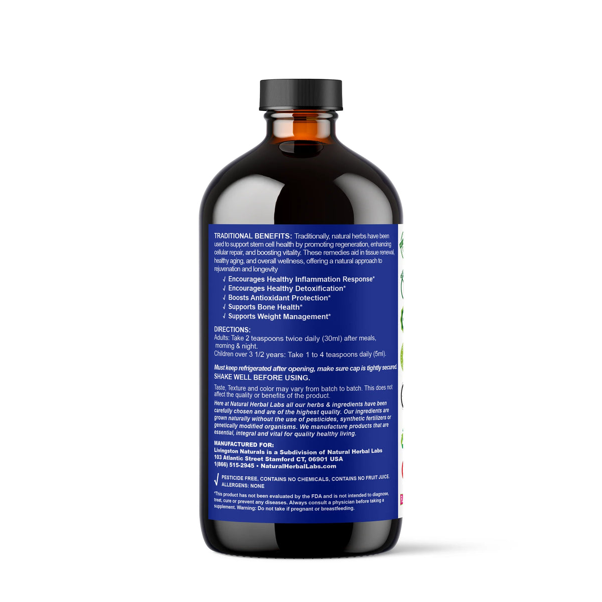 Stem Cell Activator 16 oz – Liquid Herbal Supplement for Cellular Wellness