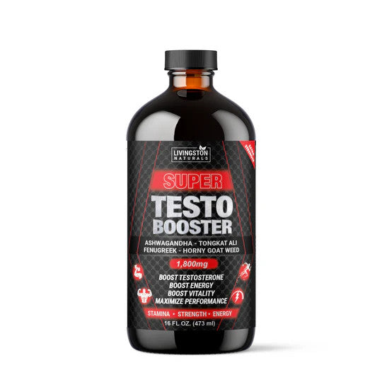 Super Testo Booster, Plant-Based Testosterone Support Supplement, 16 oz