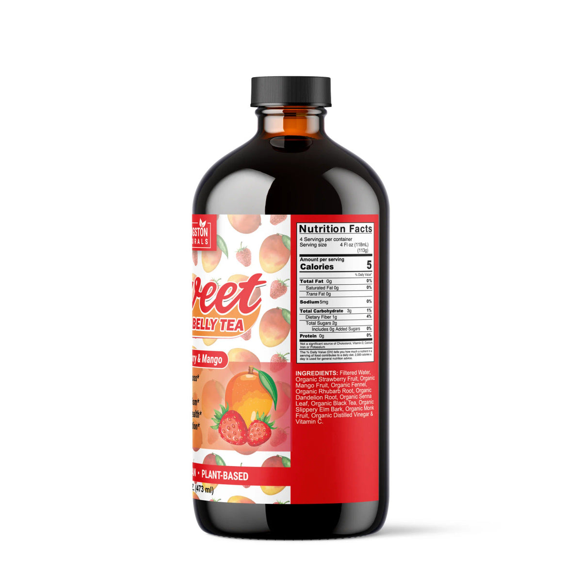 Sweet Flat Belly Tea, Plant-Based Herbal Blend, 16 oz - Natural Weight Management Solution