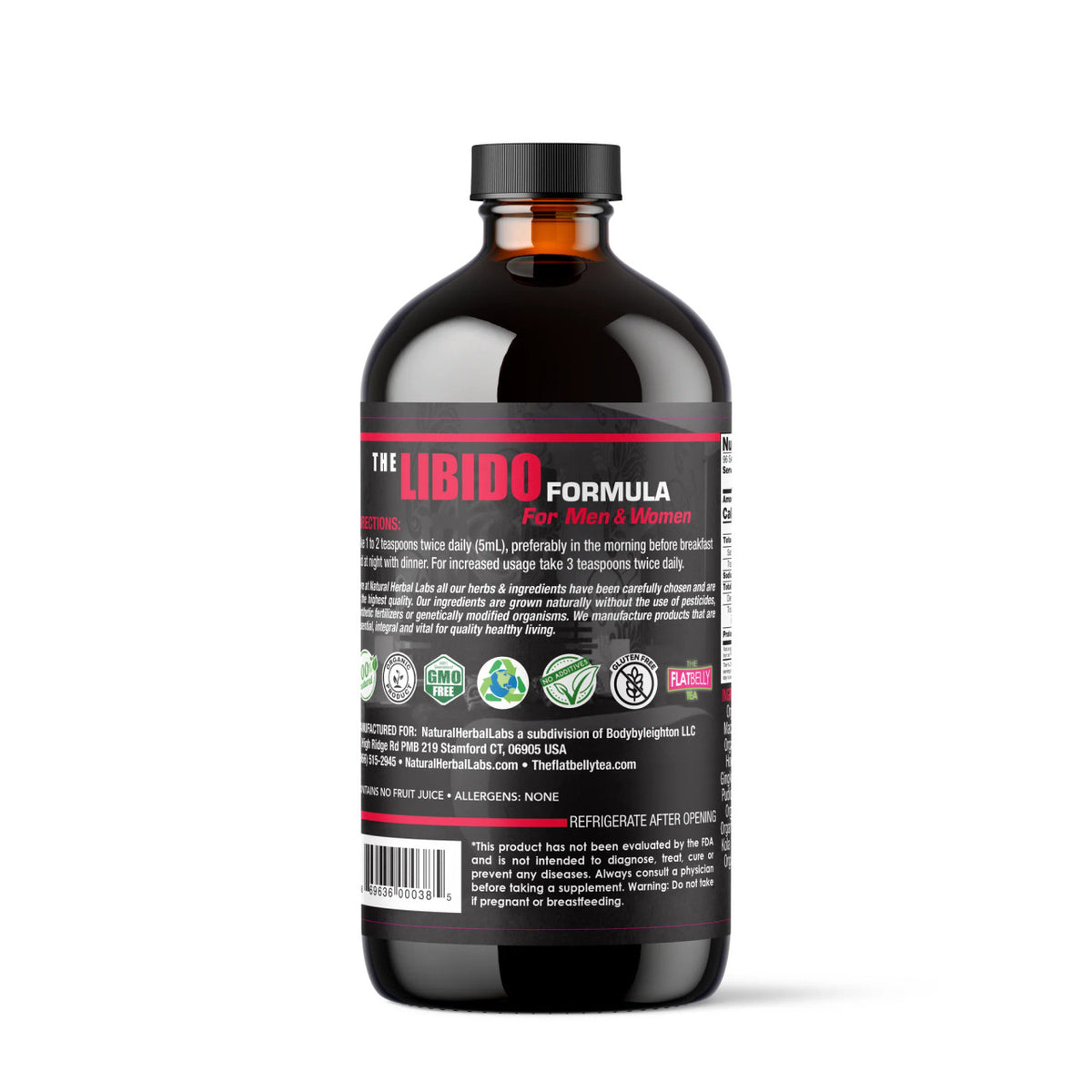 Libido Boost Herbal Drink 16oz - Natural Energy & Wellness Formula