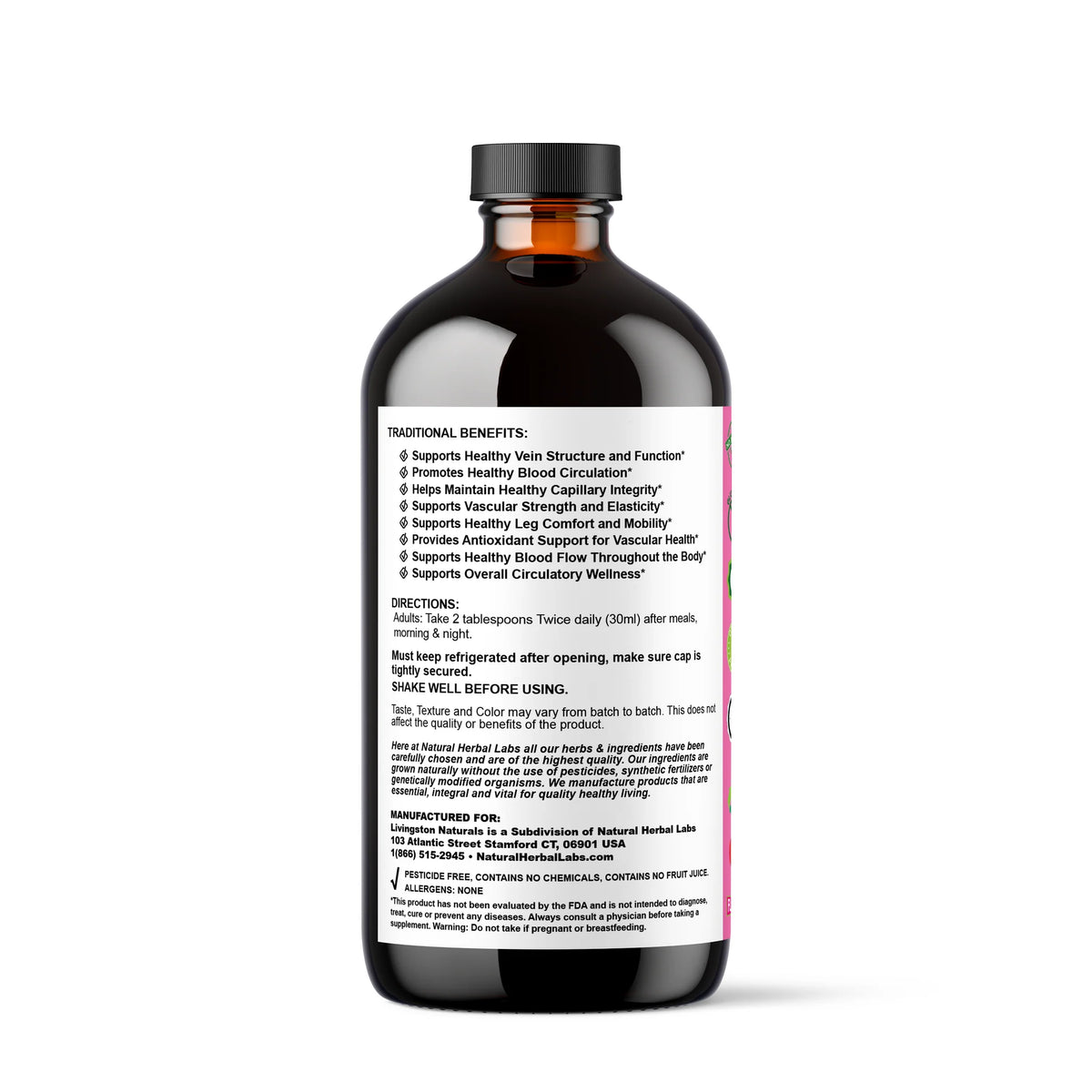 Traditional Varicose Vein & Spider Vein Formula 16 oz – Liquid Herbal Circulatory Wellness Supplement